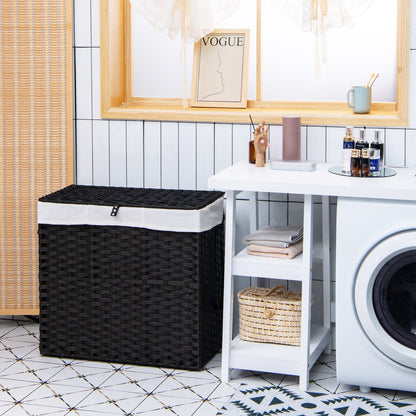 Laundry Hamper with Wheels and Lid, Black Laundry Baskets at Gallery Canada