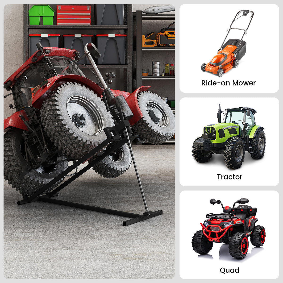 Riding Lawn Mower Lift Jack, Black Garden Tools at Gallery Canada