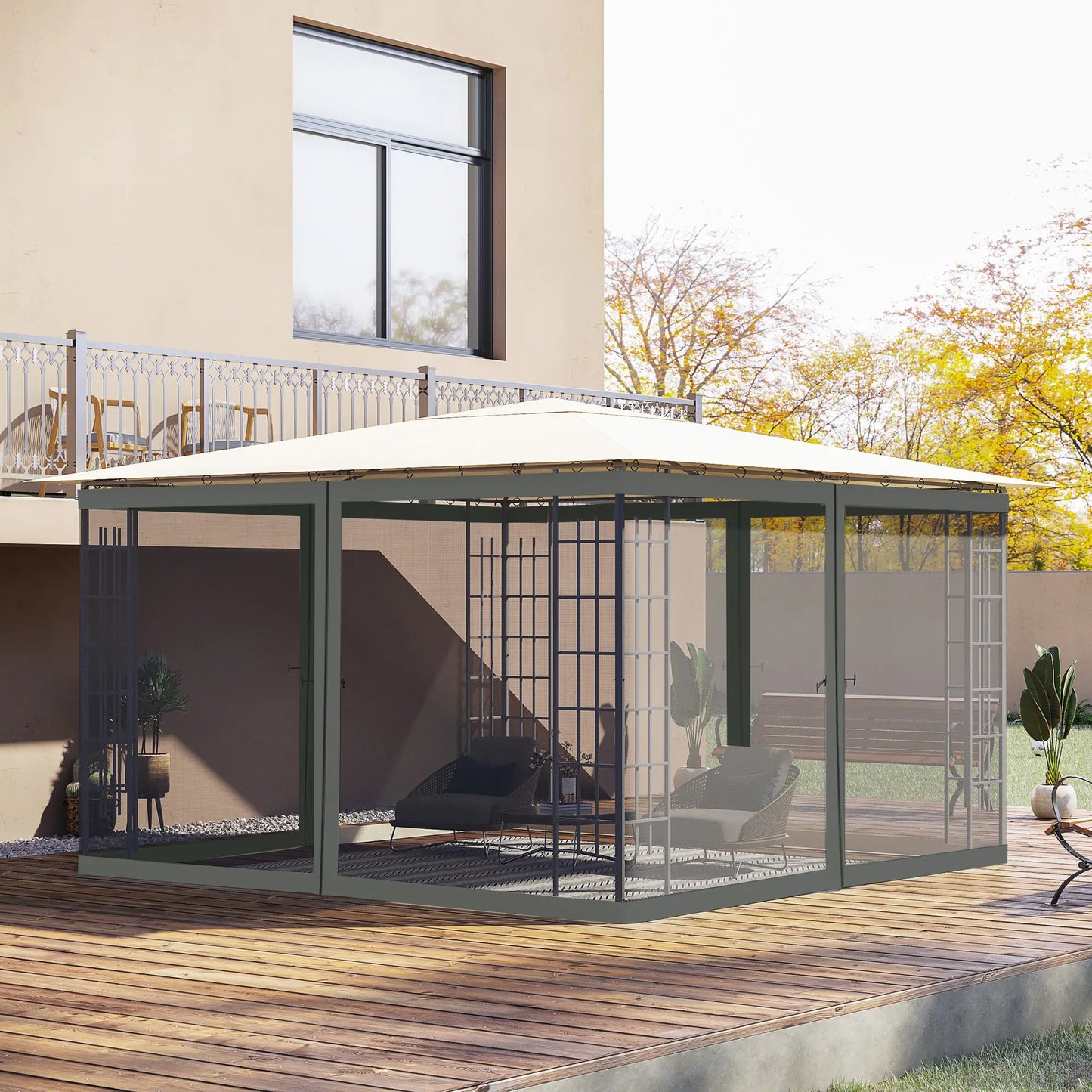 Replacement Mosquito Netting, Gazebo 12' x 12', Black Screen Walls, Zippers, Black Gazebos at Gallery Canada