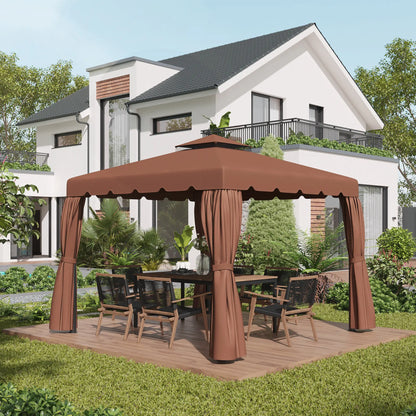 10' X 10' Gazebo Canopy Replacement, Double Vented Roof, Coffee Gazebo Canopy Replacement at Gallery Canada