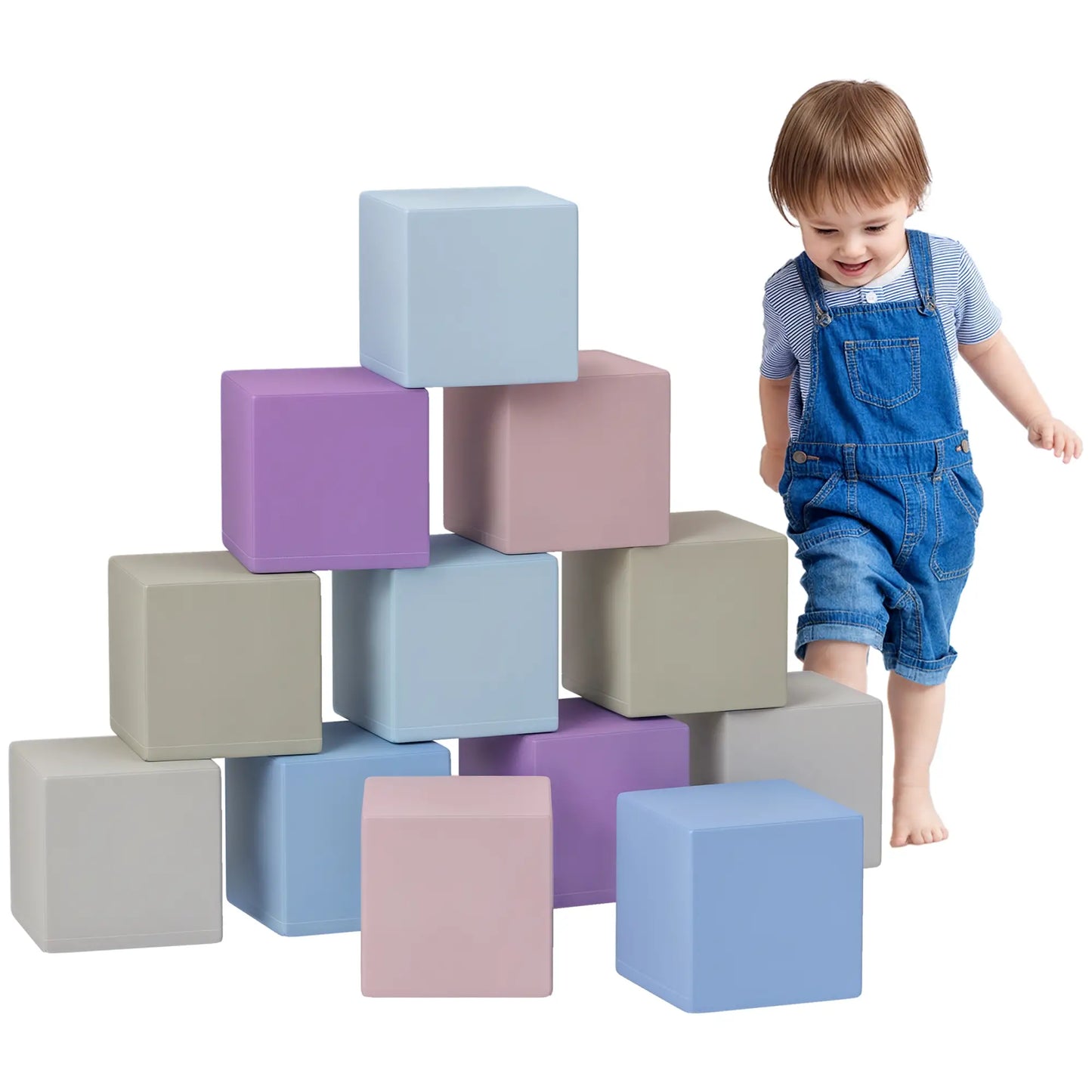12 Piece Soft Play Blocks, Foam Toy Building Blocks, Multicolours Baby Gym & Playmats at Gallery Canada