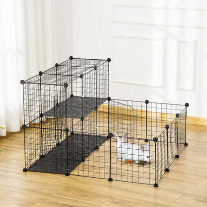 Small Animal Cage, Rabbit Guinea Pig Playpen, 31 Panels, 41.3" x 41.3" x 27.6" Houses & Habitats at Gallery Canada
