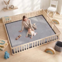 Baby Play Mat, 1.2" Thick, 71" x 59", Soft Flannel, Dark Grey, Dark Grey Kids Gym & Playmats at Gallery Canada