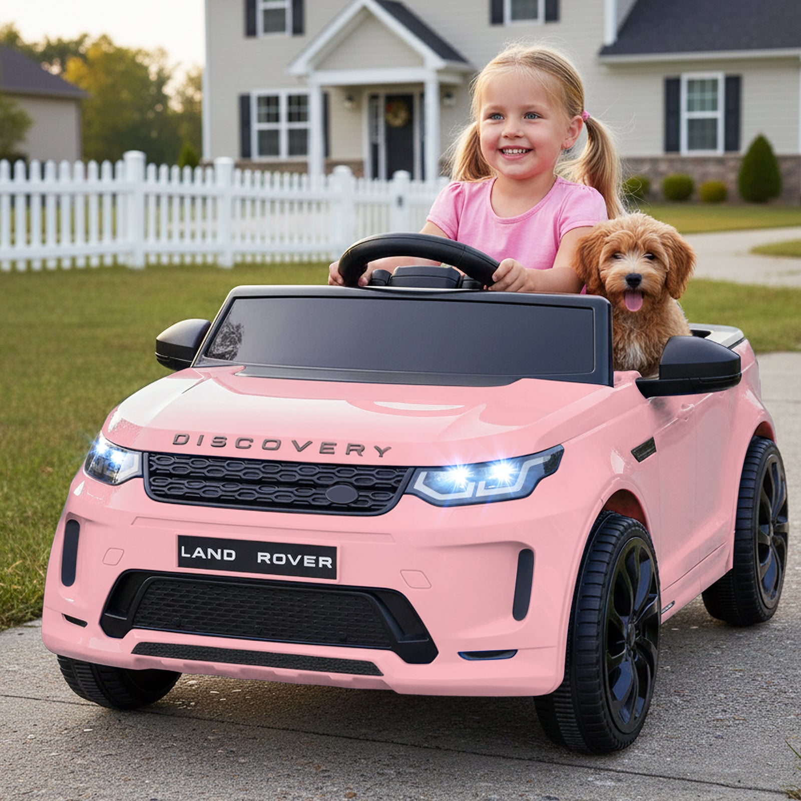 Licensed Land Rover Kids Ride on Car 12V Battery Powered Kids Electric Car, Pink Powered Ride On Toys at Gallery Canada