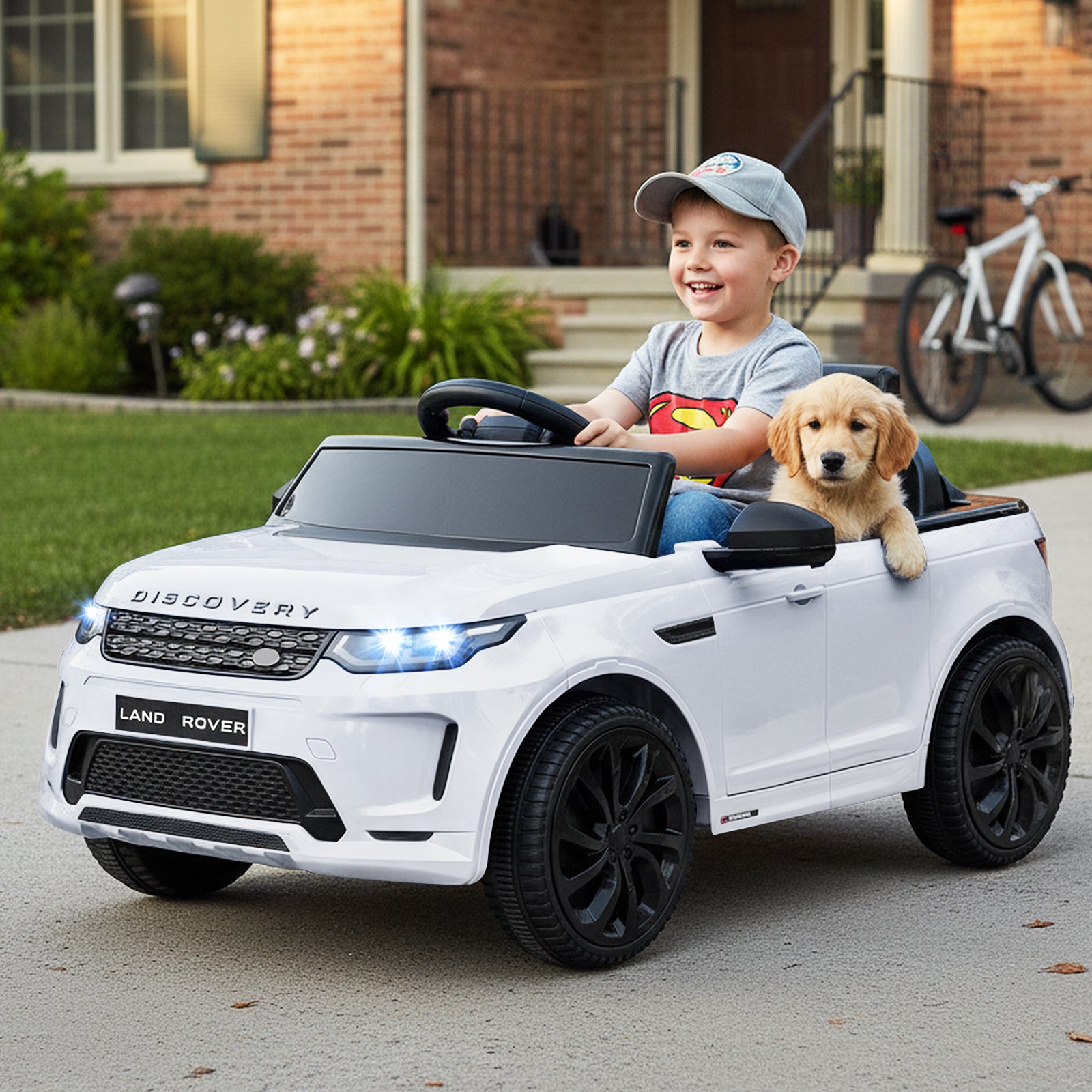 Licensed Land Rover Kids Ride on Car 12V Battery Powered Kids Electric Car, White Powered Ride On Toys at Gallery Canada