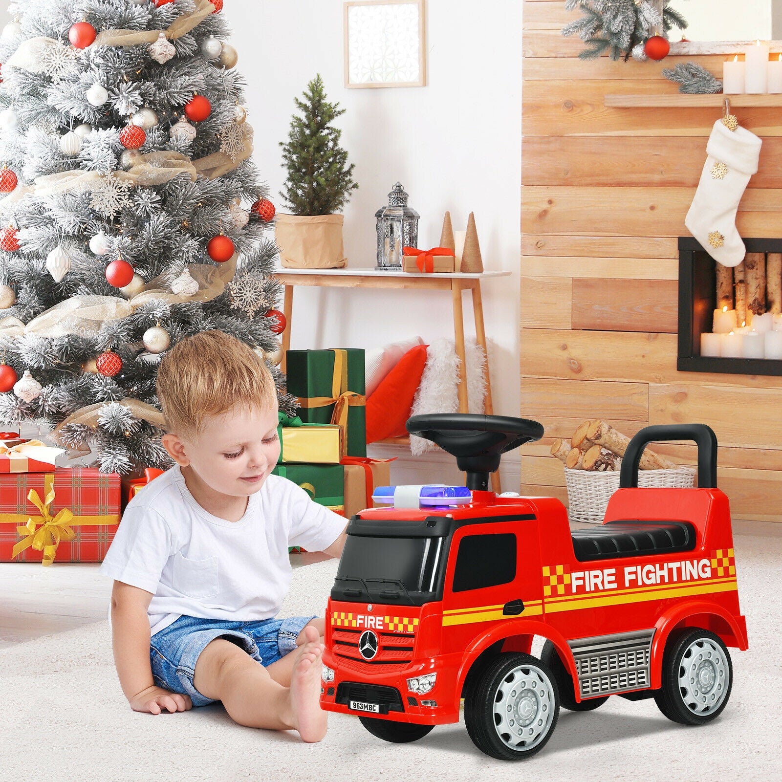 Kids Fire Engine Racer, Red Push & Pedal Ride On Toys at Gallery Canada