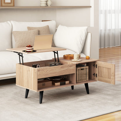 Lift Top Coffee Table, Storage, Hidden Compartment, Natural Coffee Tables at Gallery Canada