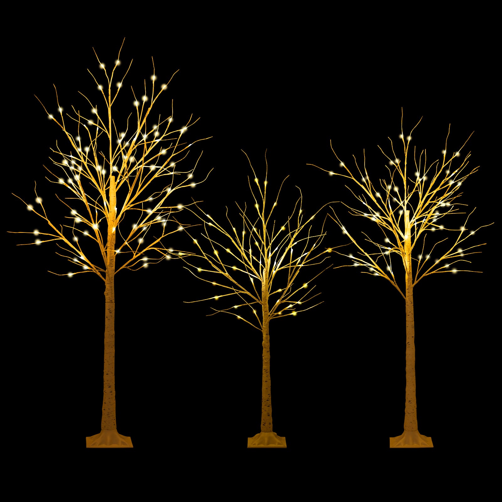 Pre-Lit Artificial Christmas Tree Set, 4/5/6 FT, White Christmas Tree White at Gallery Canada