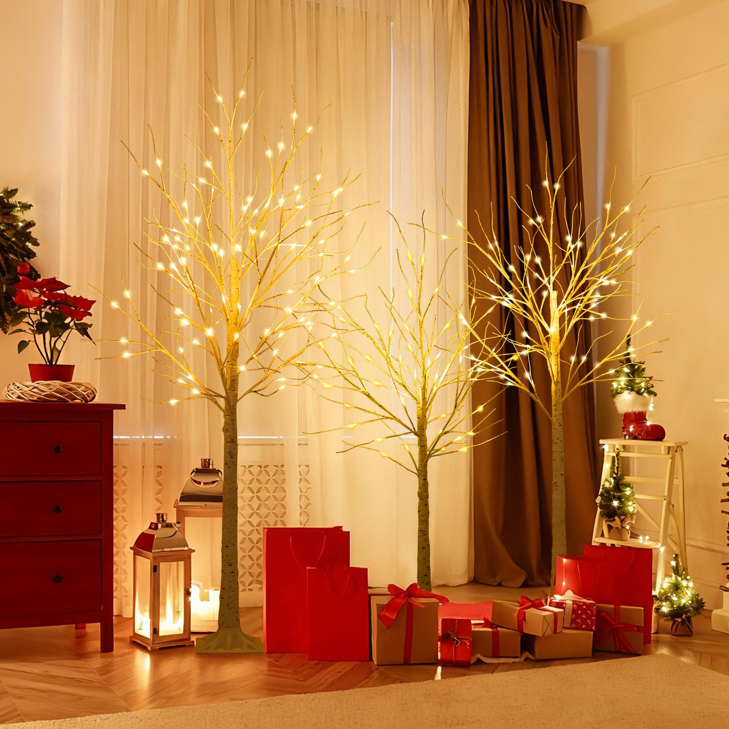 Pre-Lit Artificial Christmas Tree Set, 4/5/6 FT, White Christmas Tree at Gallery Canada