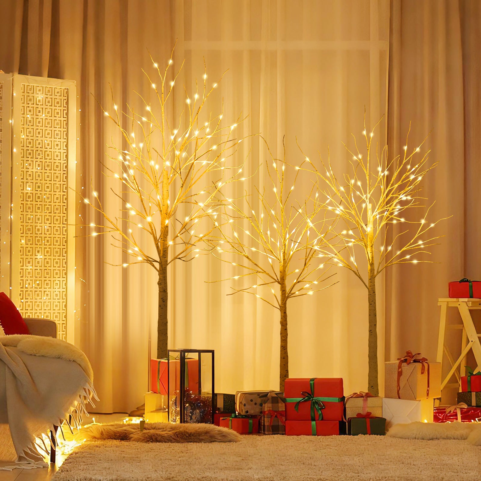 Pre-Lit Artificial Christmas Tree Set, 4/5/6 FT, White Christmas Tree at Gallery Canada