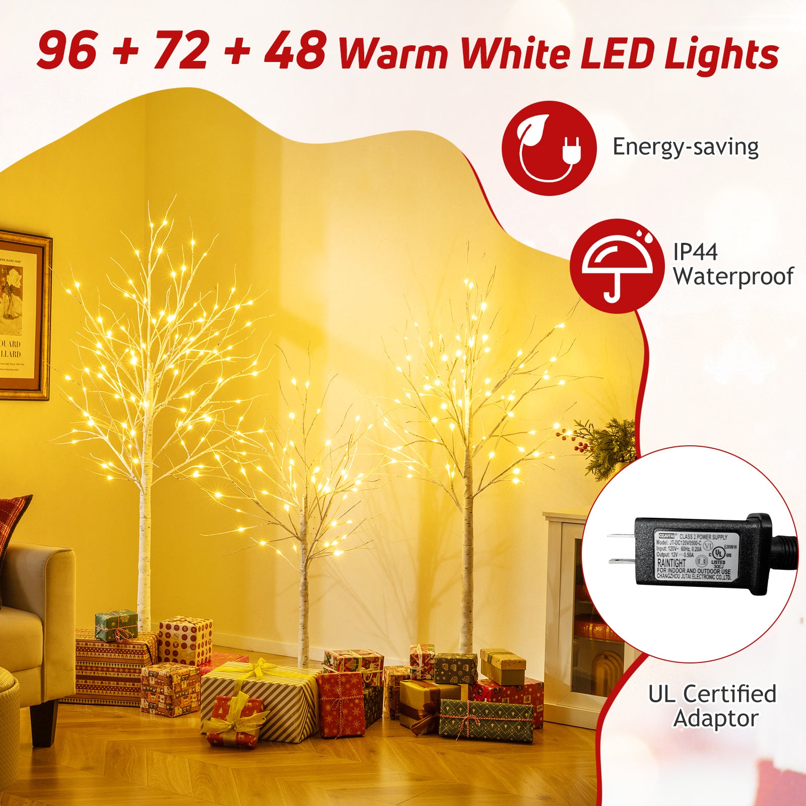 Pre-Lit Artificial Christmas Tree Set, 4/5/6 FT, White Christmas Tree at Gallery Canada