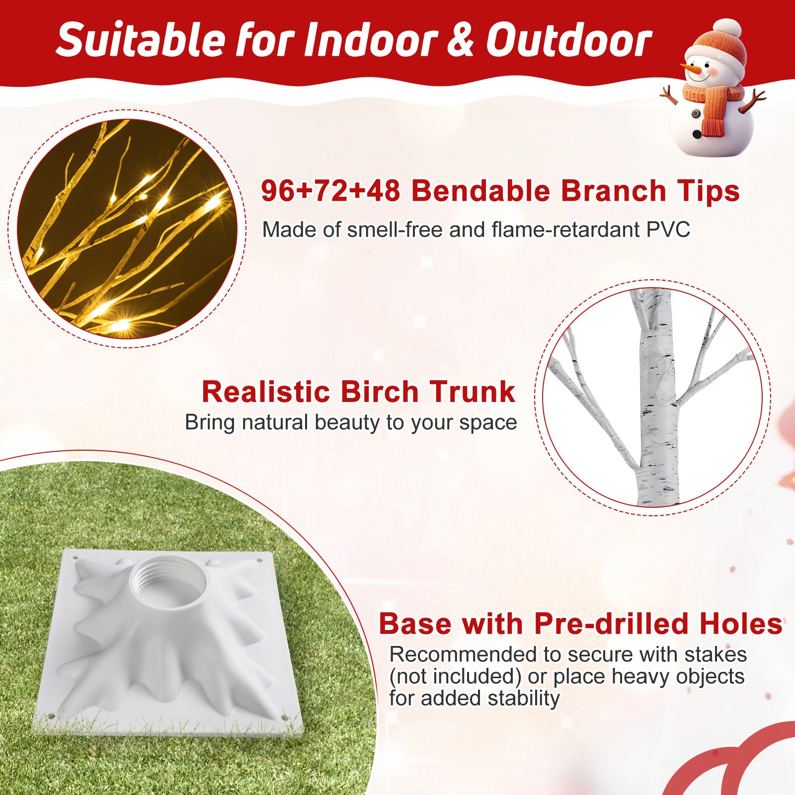 Pre-Lit Artificial Christmas Tree Set, 4/5/6 FT, White Christmas Tree at Gallery Canada