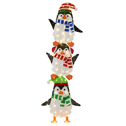 Lighted Penguins Decoration, Warm White Lights, Cute Hats, Multicolor Christmas Decor & Accessories Multicolor at Gallery Canada