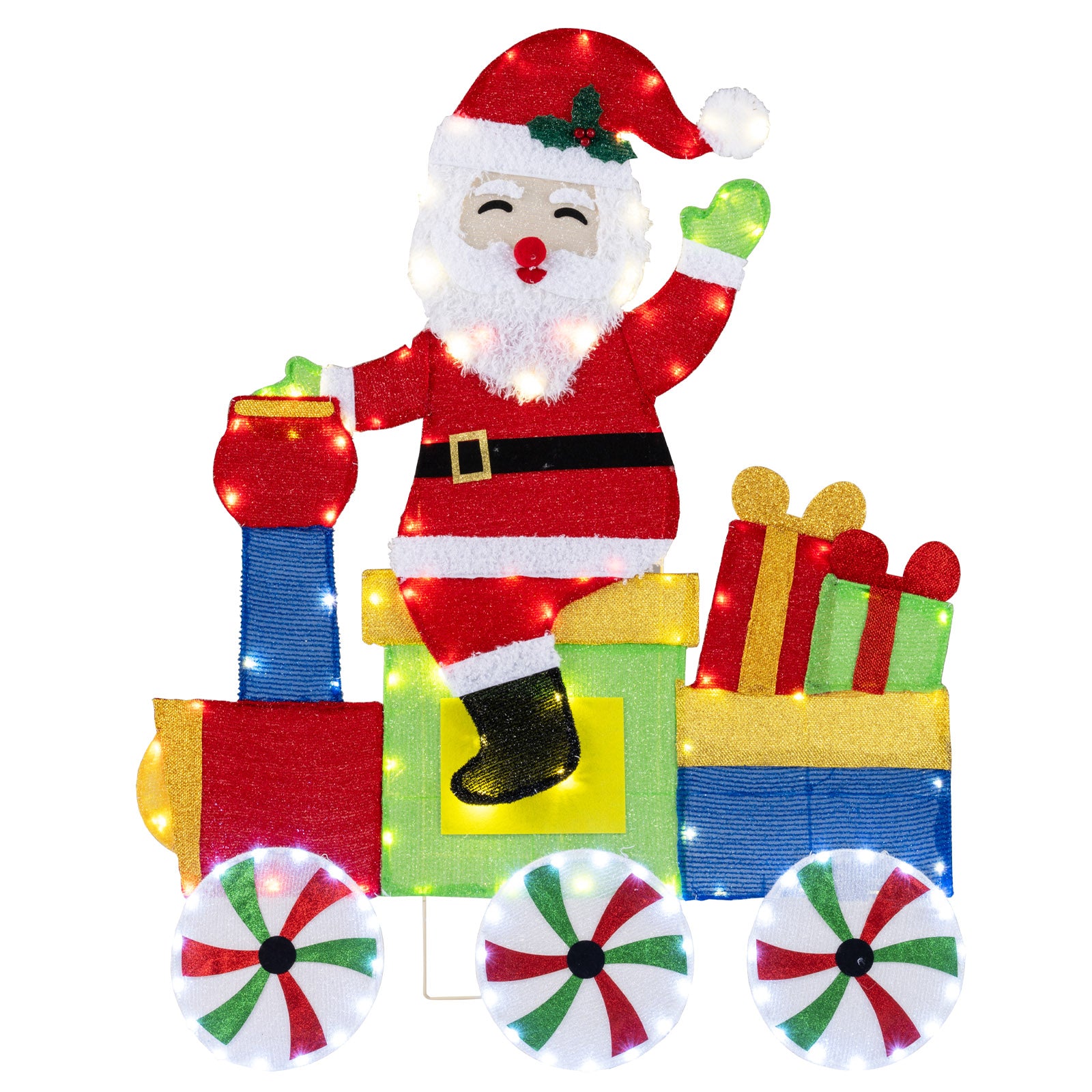 LED Santa On Train Christmas Decoration, Multicolor Christmas Decor & Accessories Multicolor at Gallery Canada