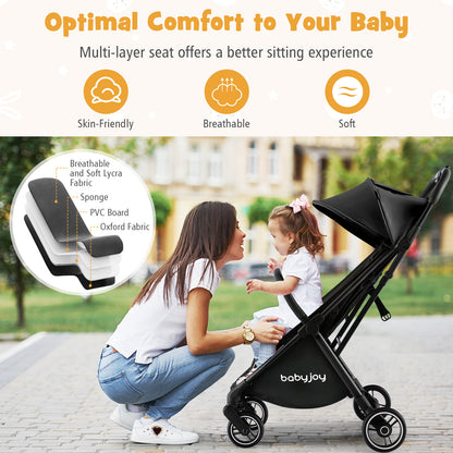 Lightweight Compact Travel Stroller, Airplane Cabin, Black Baby Strollers at Gallery Canada