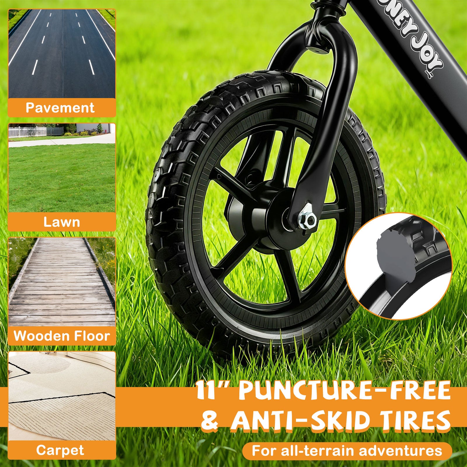Lightweight Toddler Balance Bike No Pedal Training Bicycle, Black Kids Bike at Gallery Canada