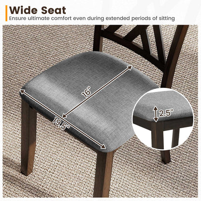Linen Fabric Wooden Dining Chair Set Of 4, Gray Dining Chairs at Gallery Canada