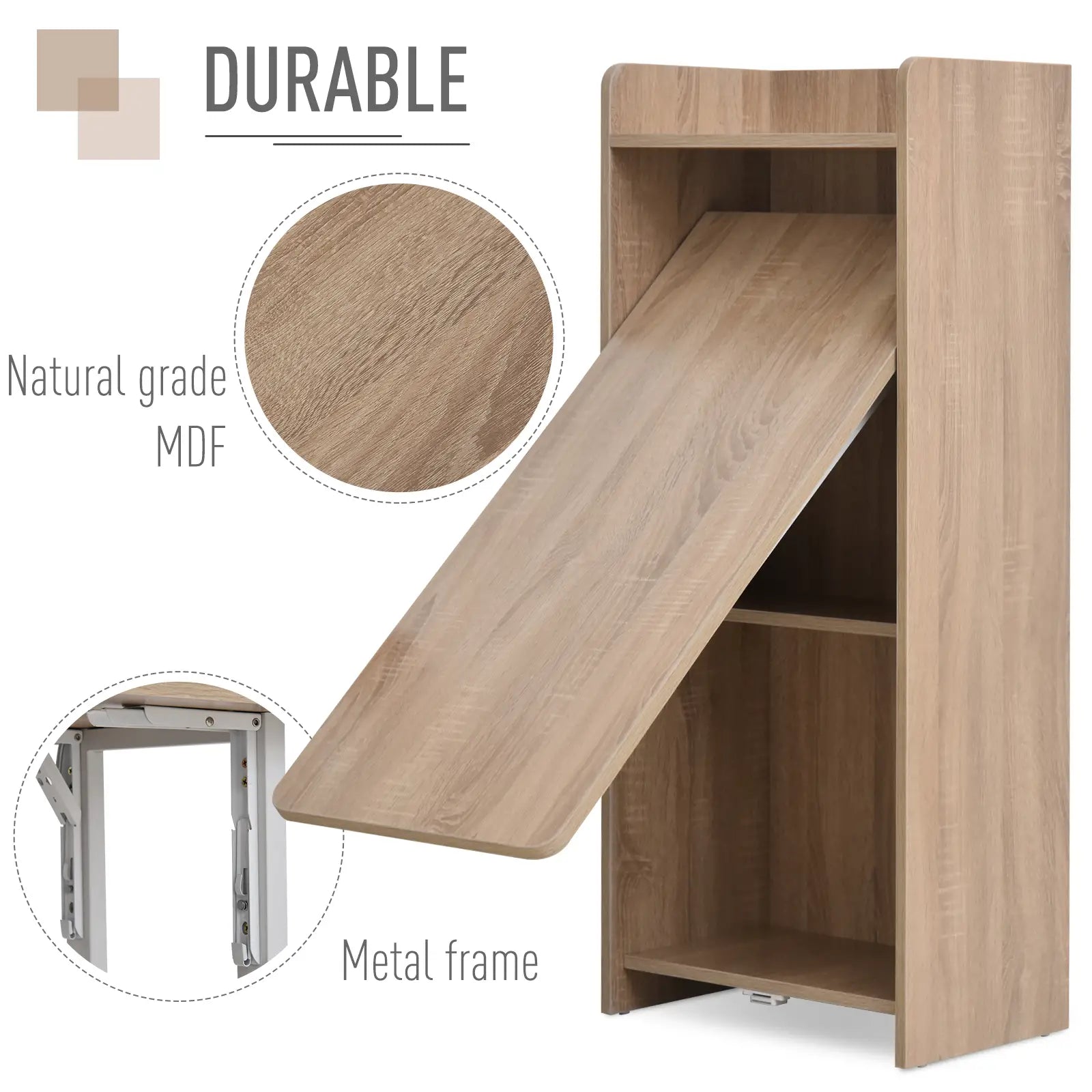 2 In 1 Folding Drop Leaf Table, 4-Tier Shelf, Oak Bar Tables & Dining Tables at Gallery Canada