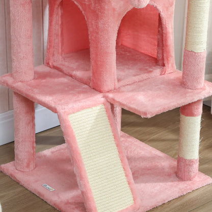 63" Cat Tree, Multi-Level Tower With Scratching Posts, Condos, Bed, Pink Multi-Level Cat Towers at Gallery Canada