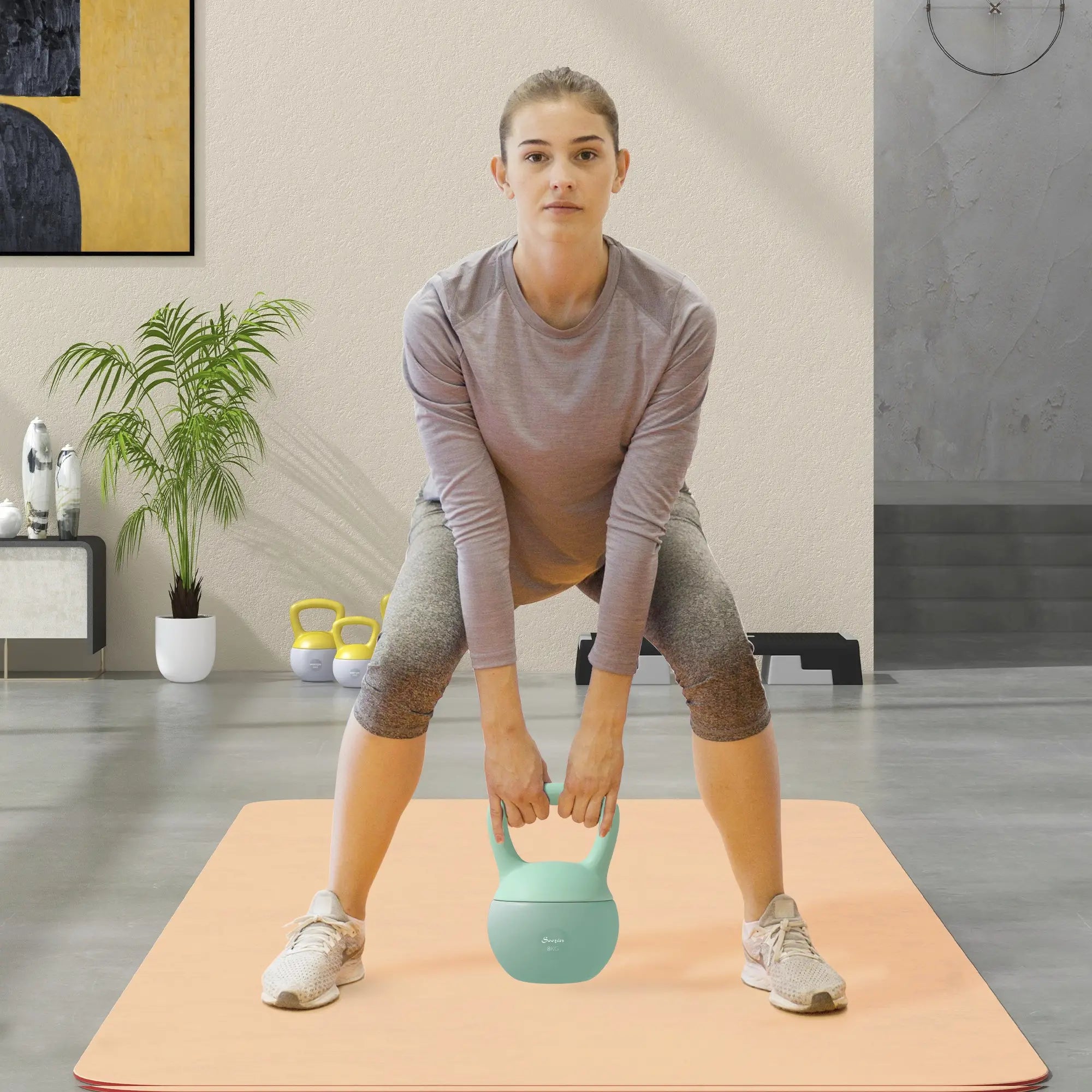 18 lb Soft Kettlebell, Sand Filled, Grip Handle, Full Body Workout Strength Training Equipment at Gallery Canada