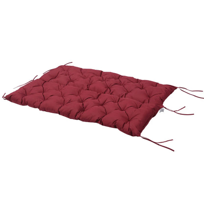 3 Seater Outdoor Swing Cushions With Backrest, Wine Red Patio Chair Cushions at Gallery Canada