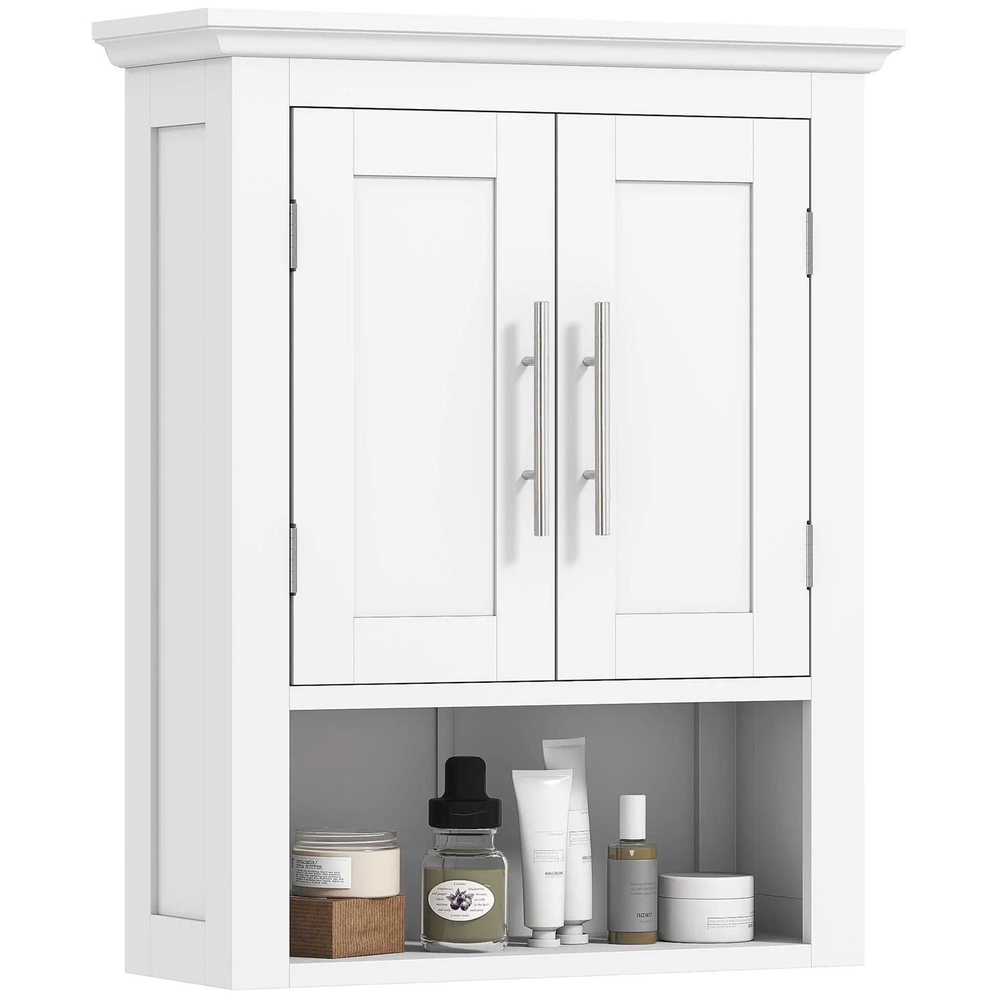 Bathroom Wall Cabinet, Medicine Cabinet with Shelf, White Wall Mounted Cabinets White at Gallery Canada