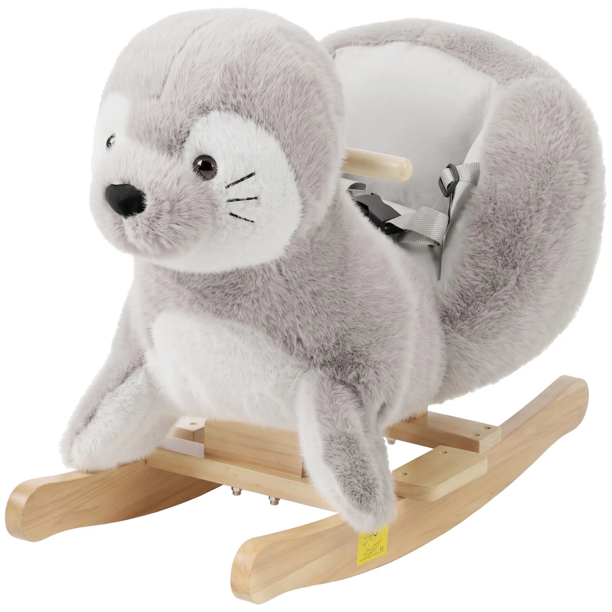Plush Seal Ride-On Rocking Horse, 12-36 Months, Grey, Grey Rocking Horses Multi Colour at Gallery Canada