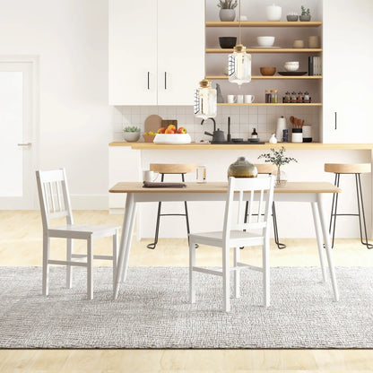 Dining Chairs Set of 2, Kitchen Chair, Pine Wood, White Bar Stools at Gallery Canada