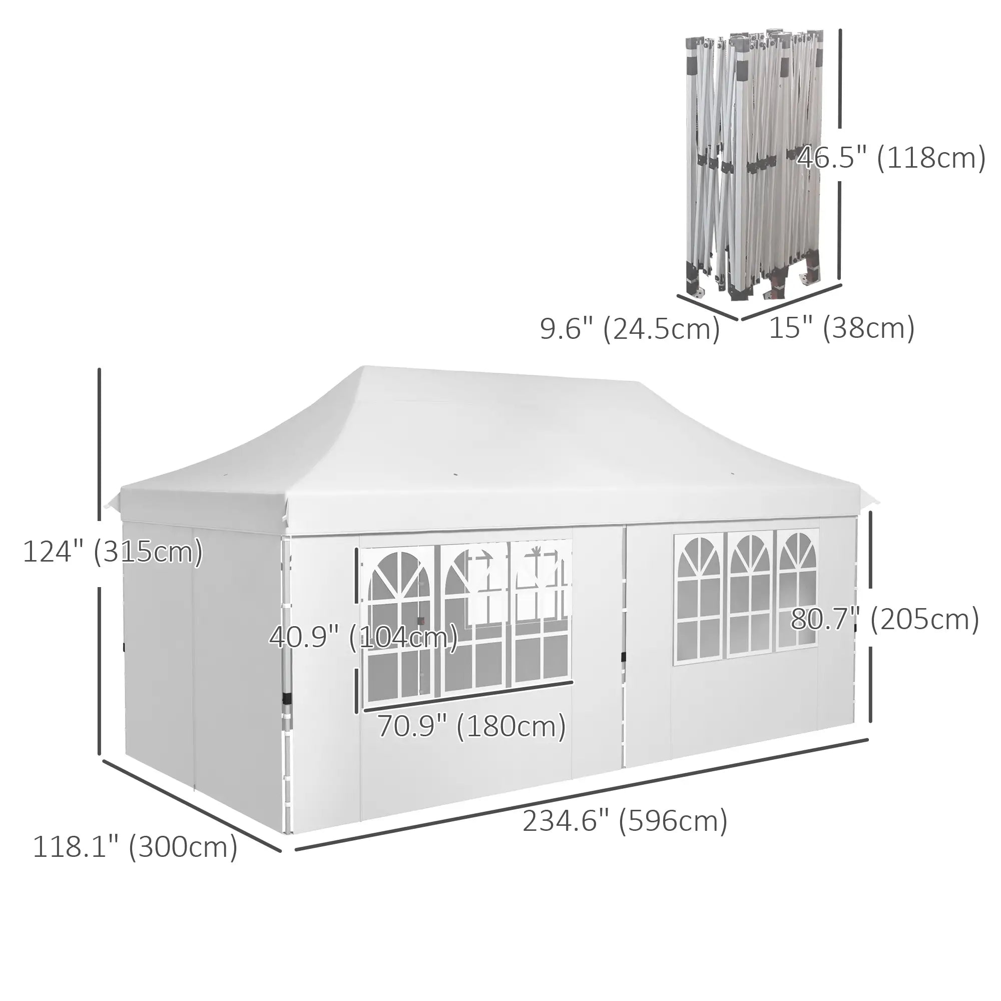 Pop Up Canopy 20x10 With 6 Sidewalls & Sand Bags, White Pop Up Canopies at Gallery Canada