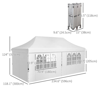 Pop Up Canopy 20x10 With 6 Sidewalls & Sand Bags, White Pop Up Canopies at Gallery Canada