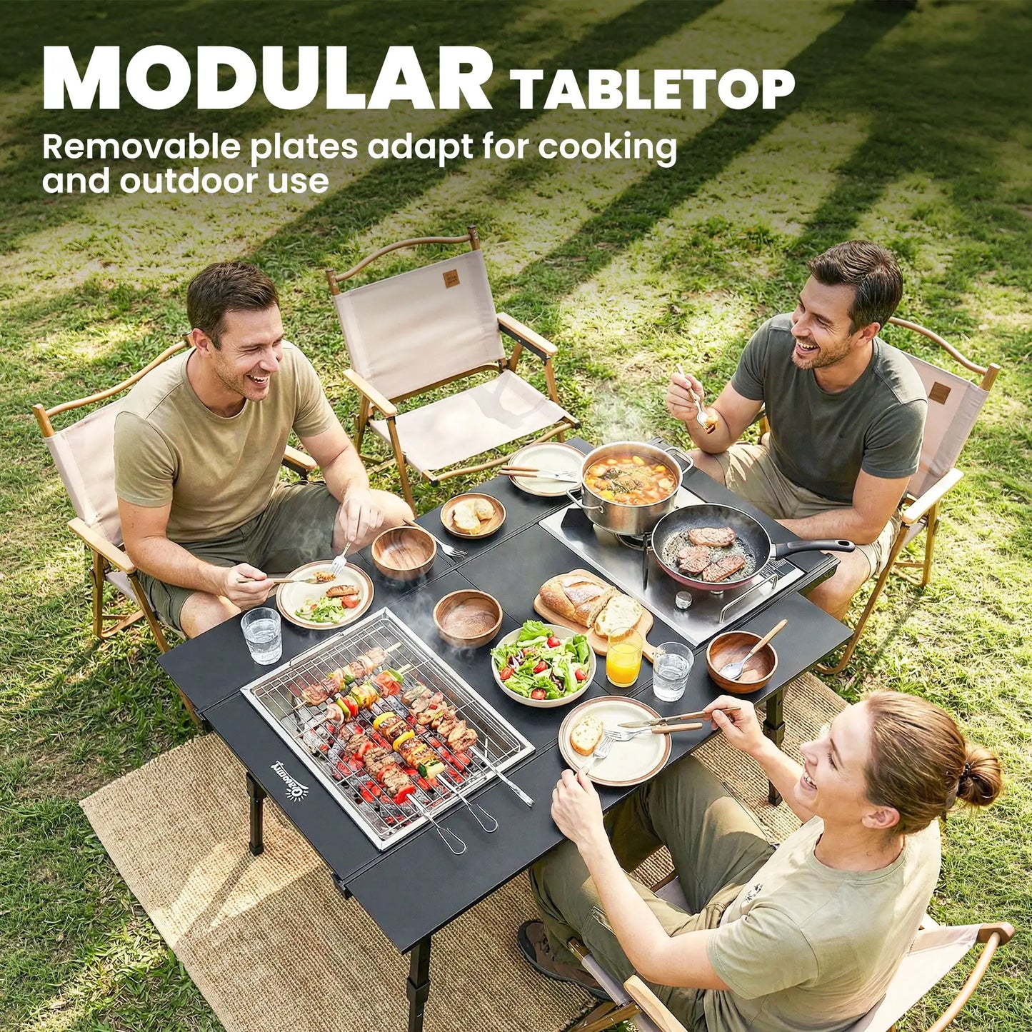 Heavy Duty Folding Picnic Table, Removable Plates, Non-Slip Feet Picnic Tables & Camping Chairs at Gallery Canada