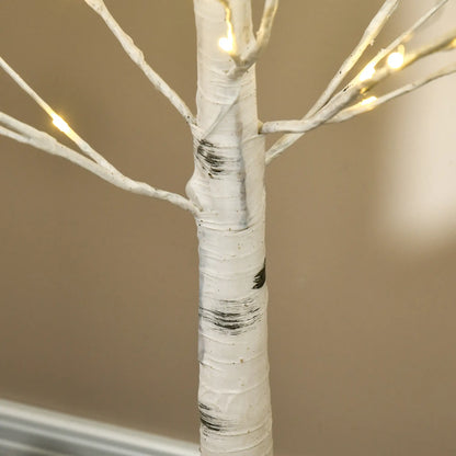 5 Ft Pre-Lit LED Artificial Birch Tree, Indoor Outdoor Use Artificial Tree at Gallery Canada