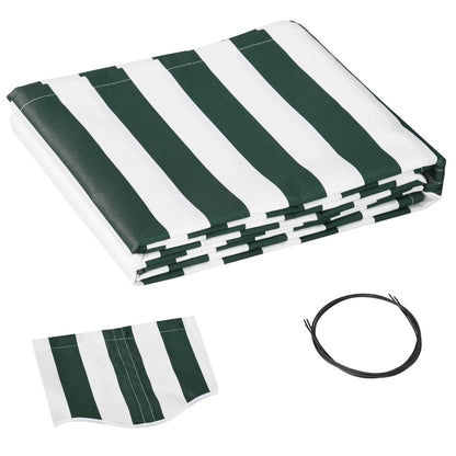 11' X 10' Retractable Awning Fabric Replacement, Uv Protection, Green And White Awning Fabric Replacement Green and White at Gallery Canada