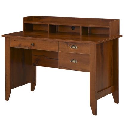 Study Table With Storage Hutch, Brown Writing Desks at Gallery Canada