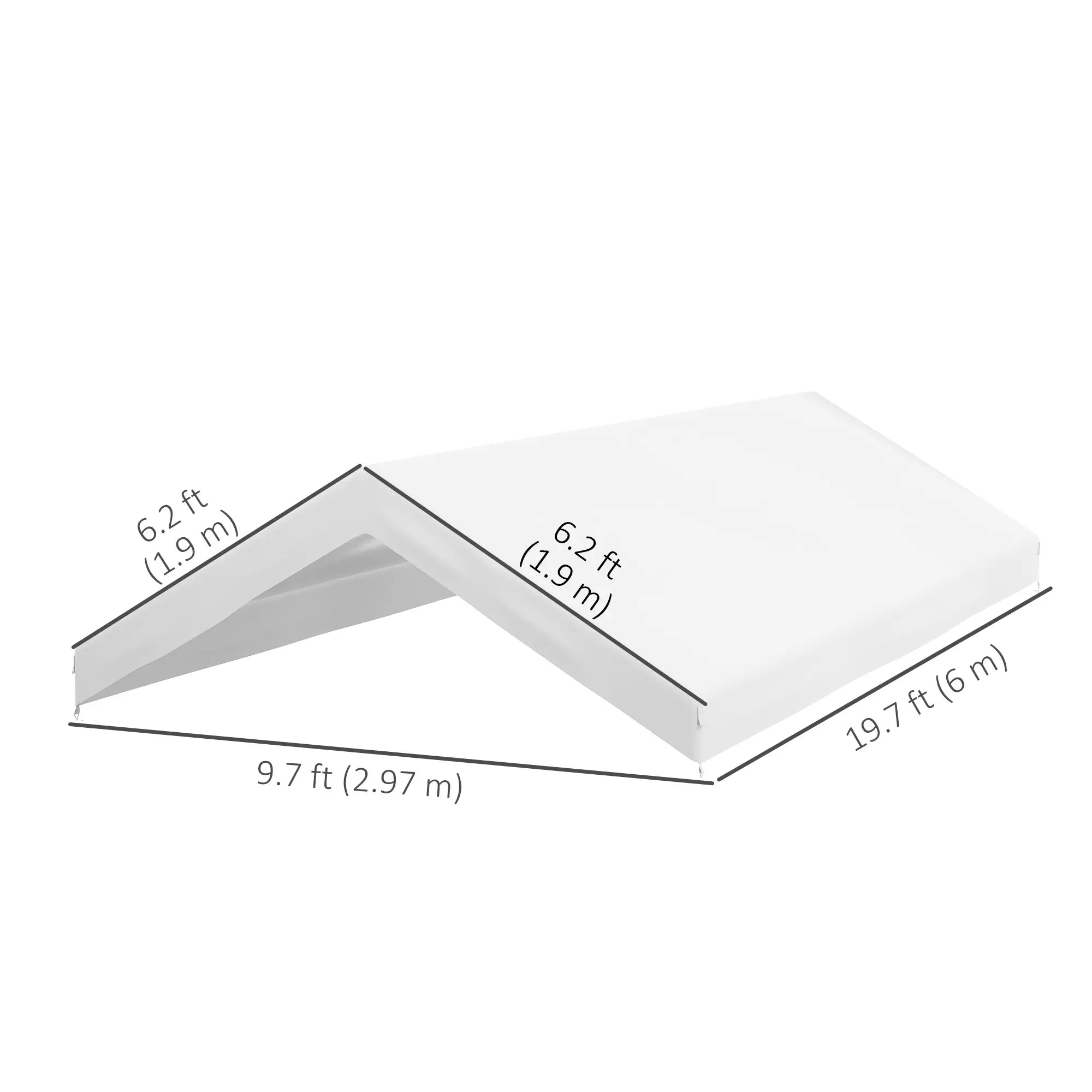 Carport Replacement Canopy 10x20ft, White Gazebo Canopy Replacement at Gallery Canada