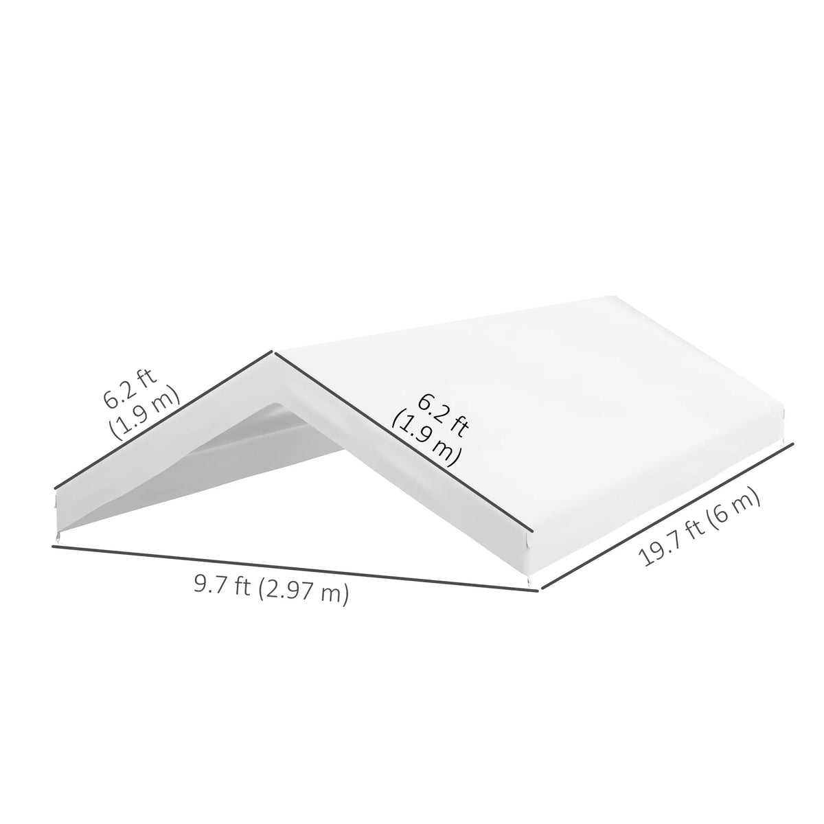 Carport Replacement Canopy 10x20ft, White Gazebo Canopy Replacement at Gallery Canada