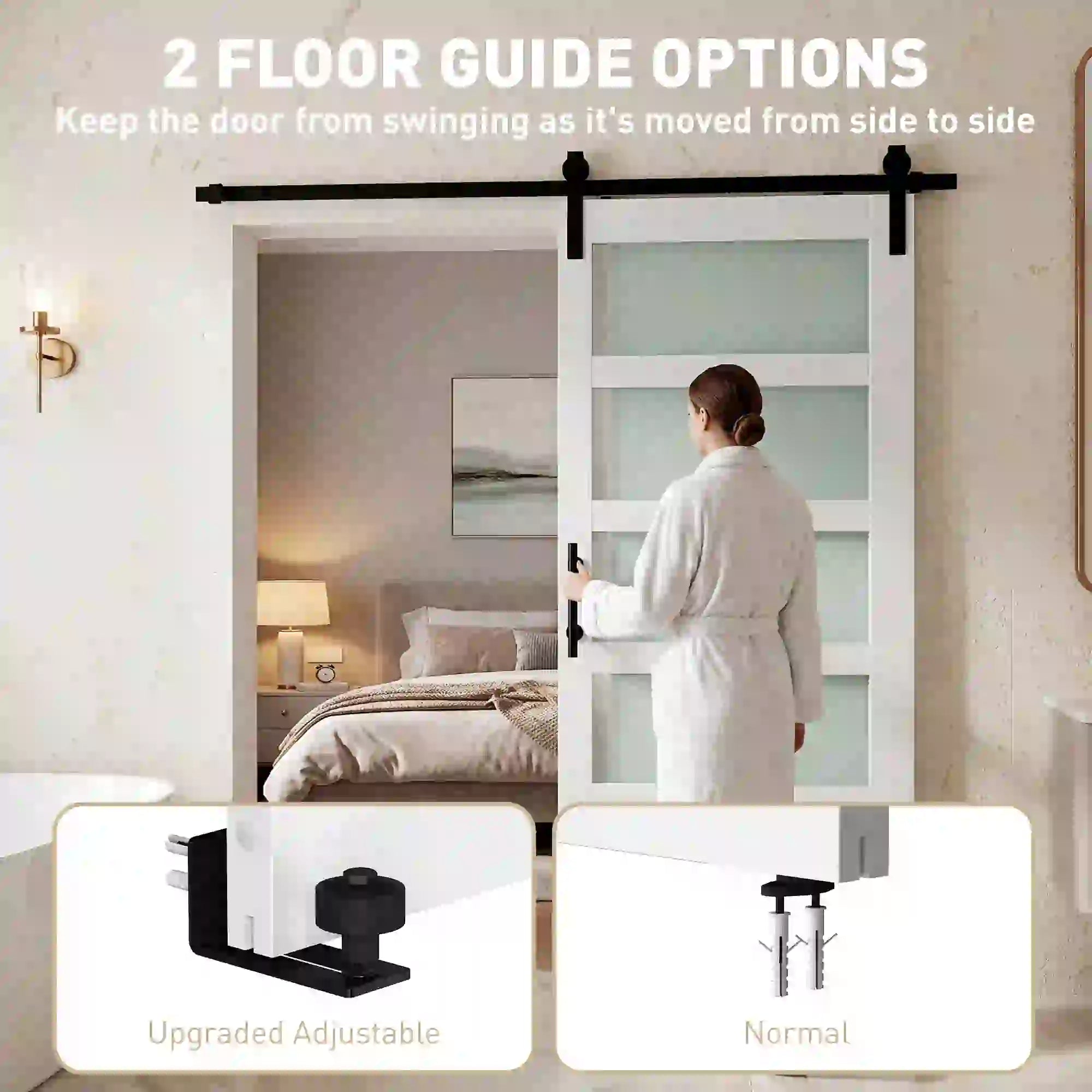 Sliding Barn Door 36x84 In, PVC, Hardware Kit, White Door Hardware at Gallery Canada