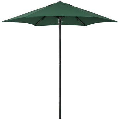 6.6FT Outdoor Patio Umbrella, 6 Solid Ribs, Green Patio Umbrellas at Gallery Canada