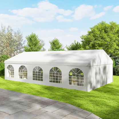 20'x33' Heavy Duty Party Tent, Portable Garage Canopy, White Canopy Tents at Gallery Canada