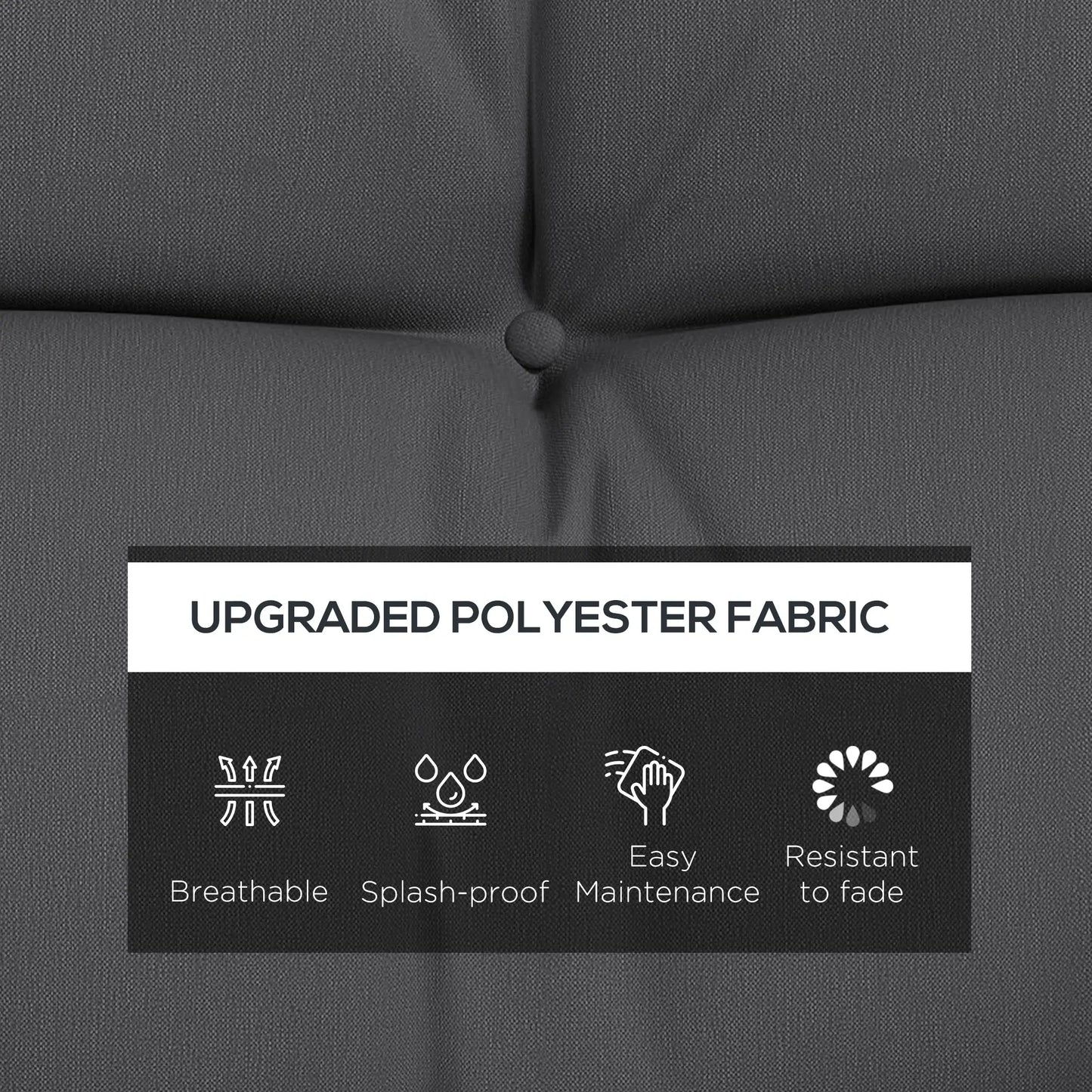 4-Piece Patio Chair Cushion Set, Back and Seat Pillows, Grey Patio Chair Cushions at Gallery Canada
