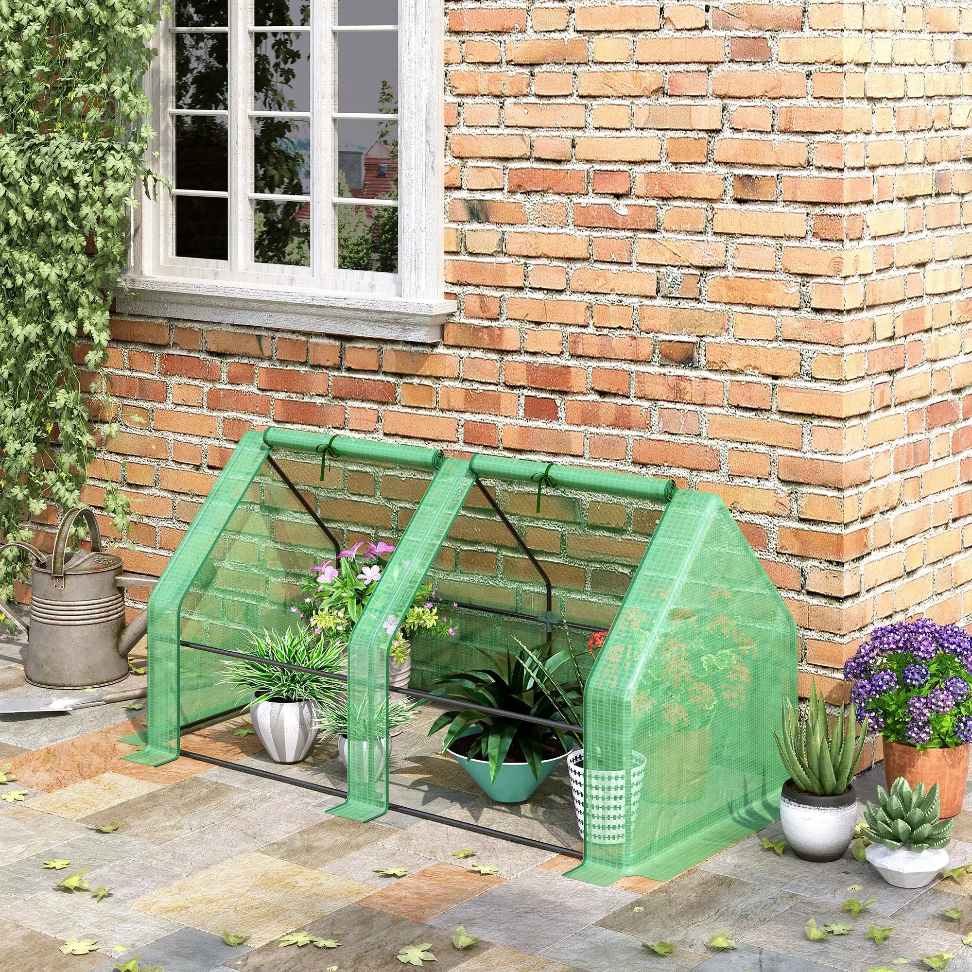 6' x 3' x 3' Portable Tunnel Greenhouse, Outdoor Garden, Green Mini Greenhouses at Gallery Canada