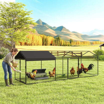 Large Metal Chicken Coop, Waterproof Cover, 3-5 Poultry, Outdoor Cage Chicken Coops at Gallery Canada