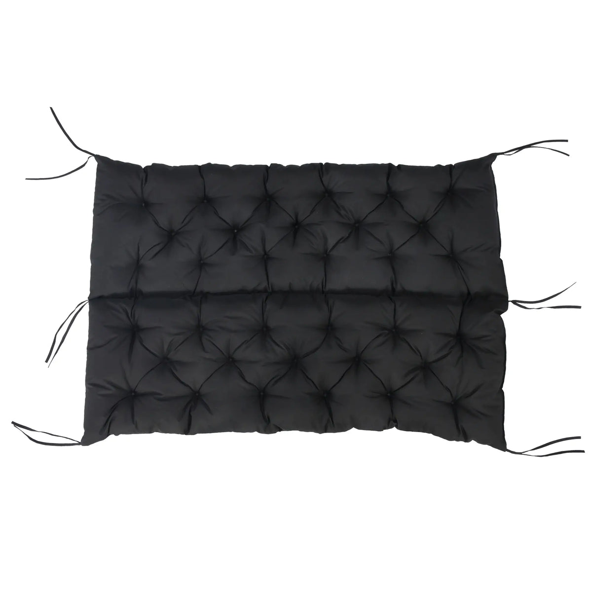 Garden Bench Cushion 3-Seater, Non-Slip, 59.1" x 38.6", Black Patio Chair Cushions at Gallery Canada