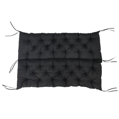 Garden Bench Cushion 3-Seater, Non-Slip, 59.1" x 38.6", Black Patio Chair Cushions at Gallery Canada