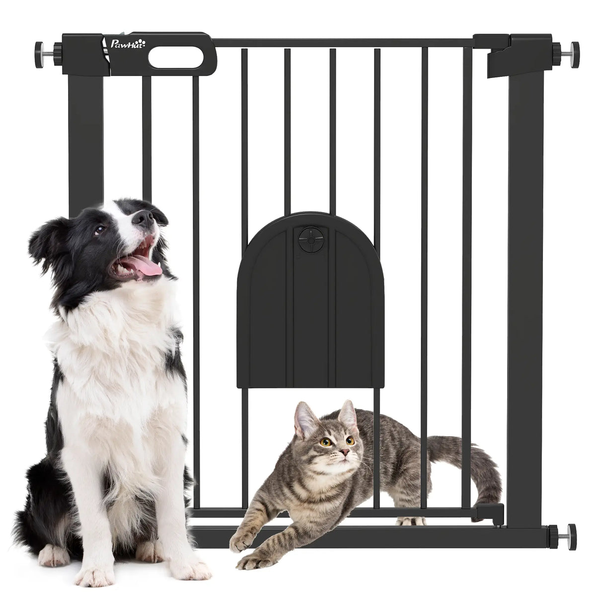 30"-32" Extra Wide Pet Gate, Small Door, 30"H, Black Houses, Kennels & Pens at Gallery Canada