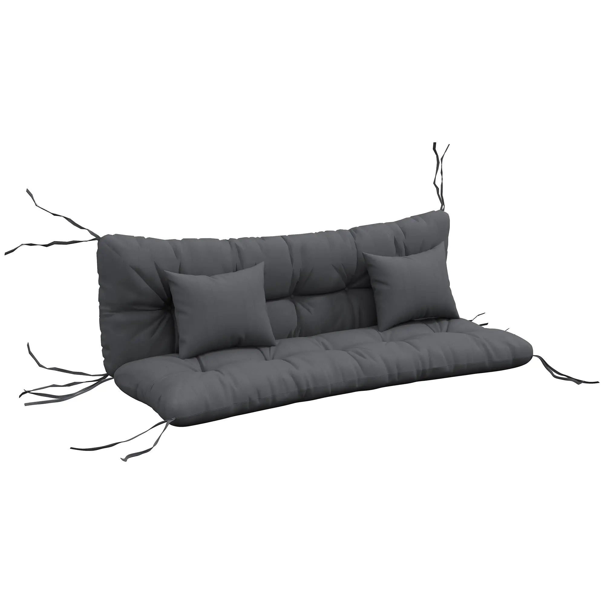 4-Piece Patio Chair Cushion Set, Back and Seat Pillows, Grey Patio Chair Cushions at Gallery Canada