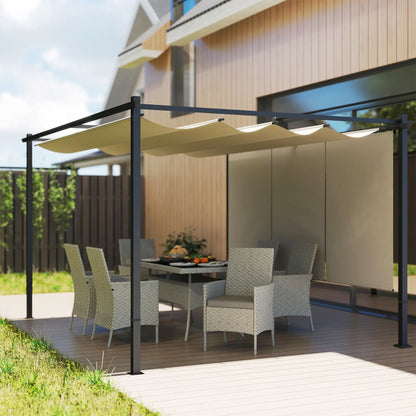 10' x 12' Retractable Pergola Canopy, Wall Mounted or Free Standing, UPF30+ Pergolas at Gallery Canada