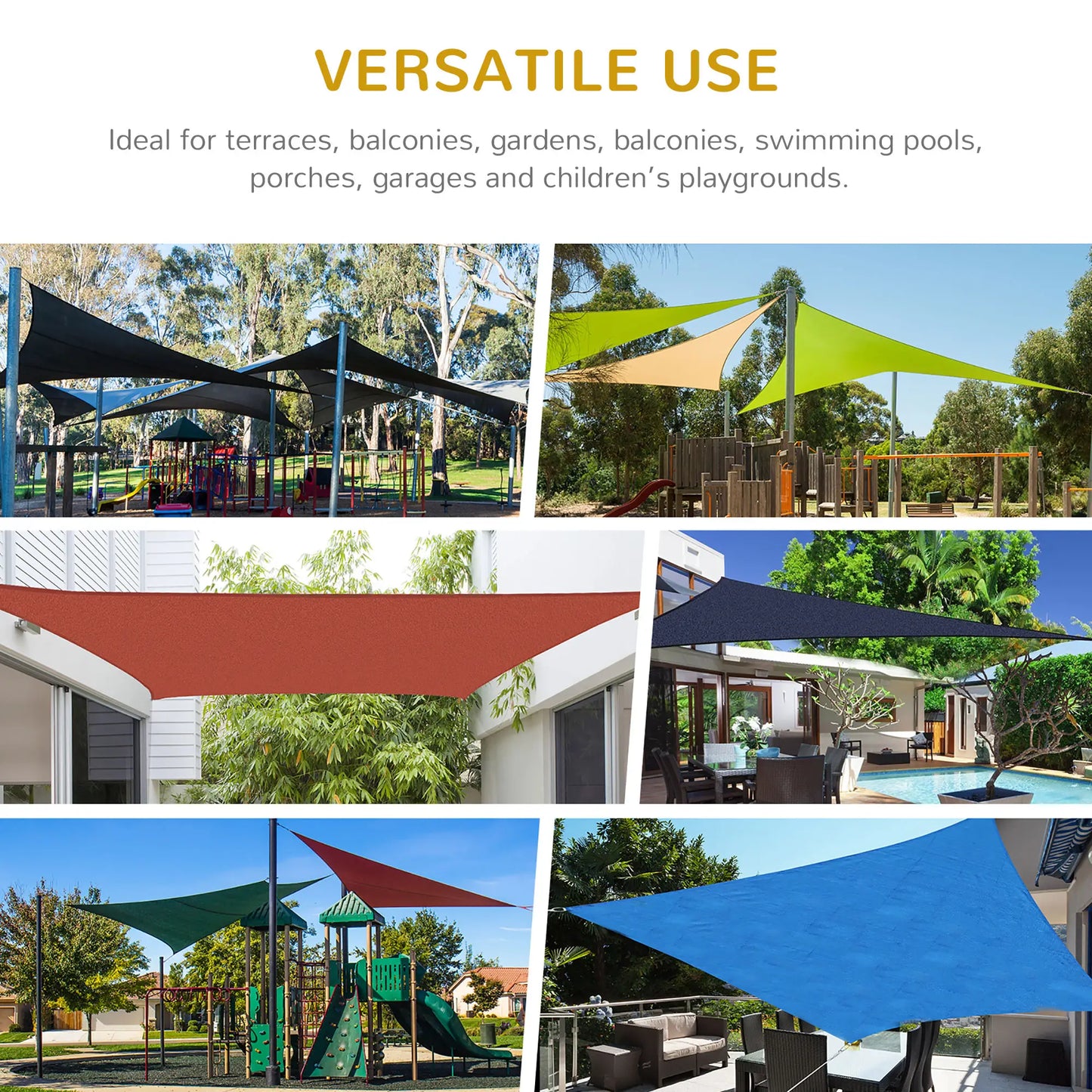 10ft x10ft Square Canopy, Sun Shade Sail, Garden Cover, UV Protector Shade Sails at Gallery Canada