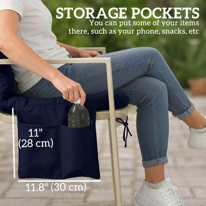 Water-Repellent Bench Cushion, 59.1" x 39.4", Navy Blue Patio Chair Cushions at Gallery Canada