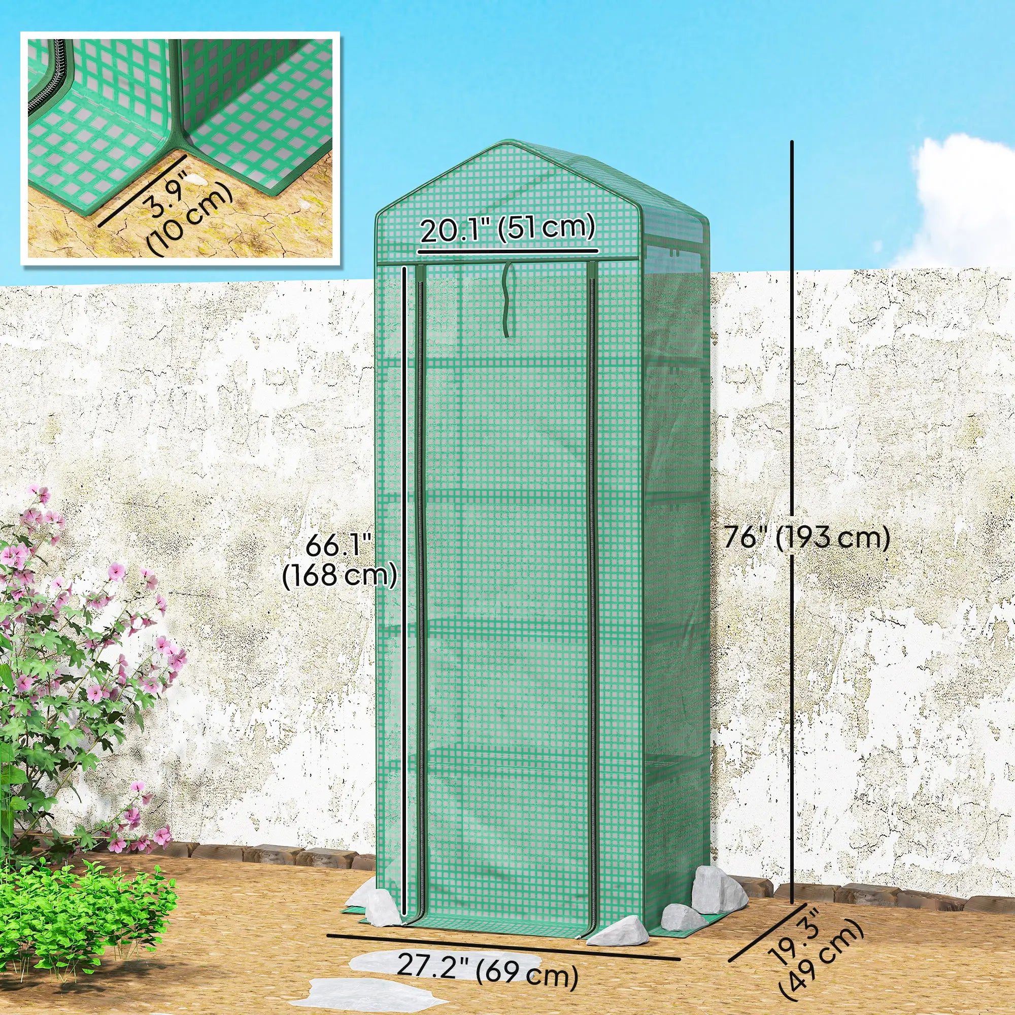 5 Tier Mini Greenhouse, Portable, Transparent, 27.25